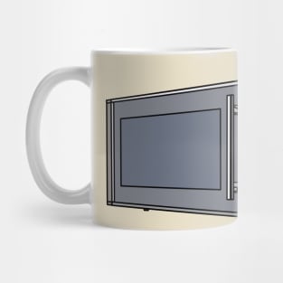 Microwave cartoon illustration Mug